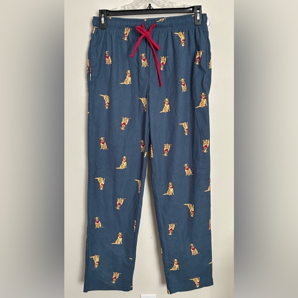 Cuddl Duds Other - NWOT Cuddl Duds Men’s Sleepwear, Navy Pants w/Golden Retriever Pattern; Size M